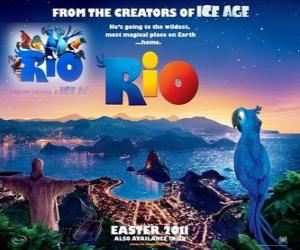 Puzzle Ρίο αφίσα ταινία, με όμορφη θέα πάνω από την πόλη του Ρίο ντε Τζανέιρο
